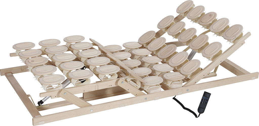 Tellerlattenrost-Relax-2000-Motorrahmen Das Tellerlattenrost Relax 2000 aus Zirbe von Betten Impulse in Bad Aibling
